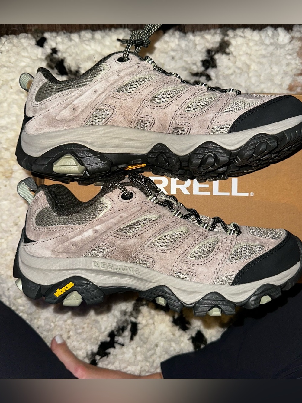 NIB Merrell Women's Moab 3 Waterproof Hiking Shoes Sz 8.5 BRINDLE/TEA - Picture 7 of 13